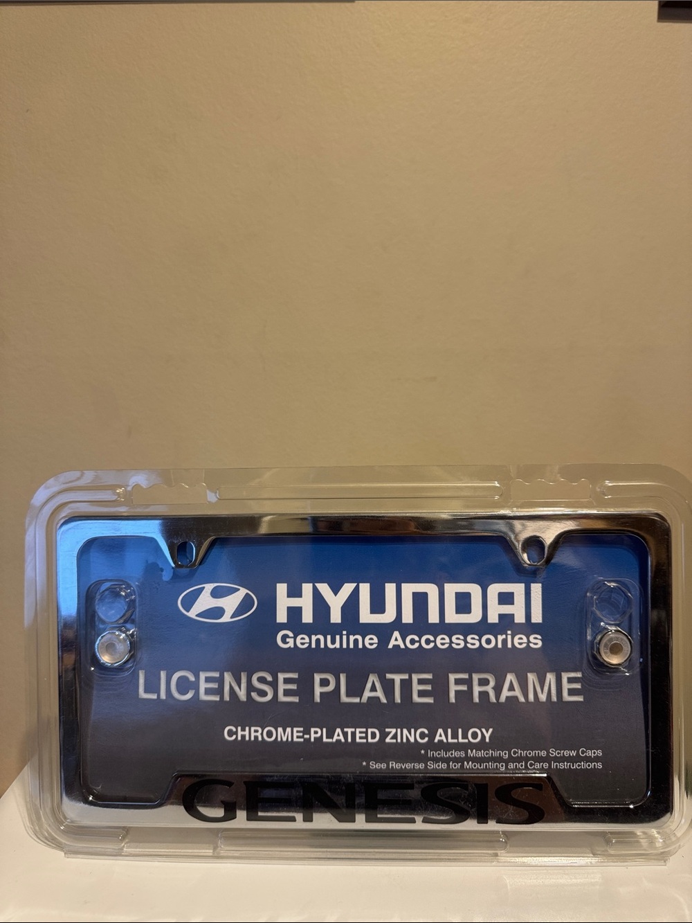 Hyundai Genesis License Plate Frame New in Package Genuine Accessories OEM